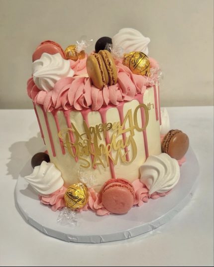 Birthday Cake Pink Drip