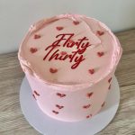 Birthday Cake Red Hearts