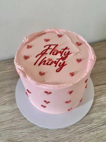 Birthday Cake Red Hearts